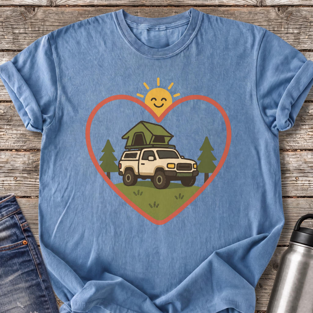 Overlanding Heart T-Shirt — Blue Jean