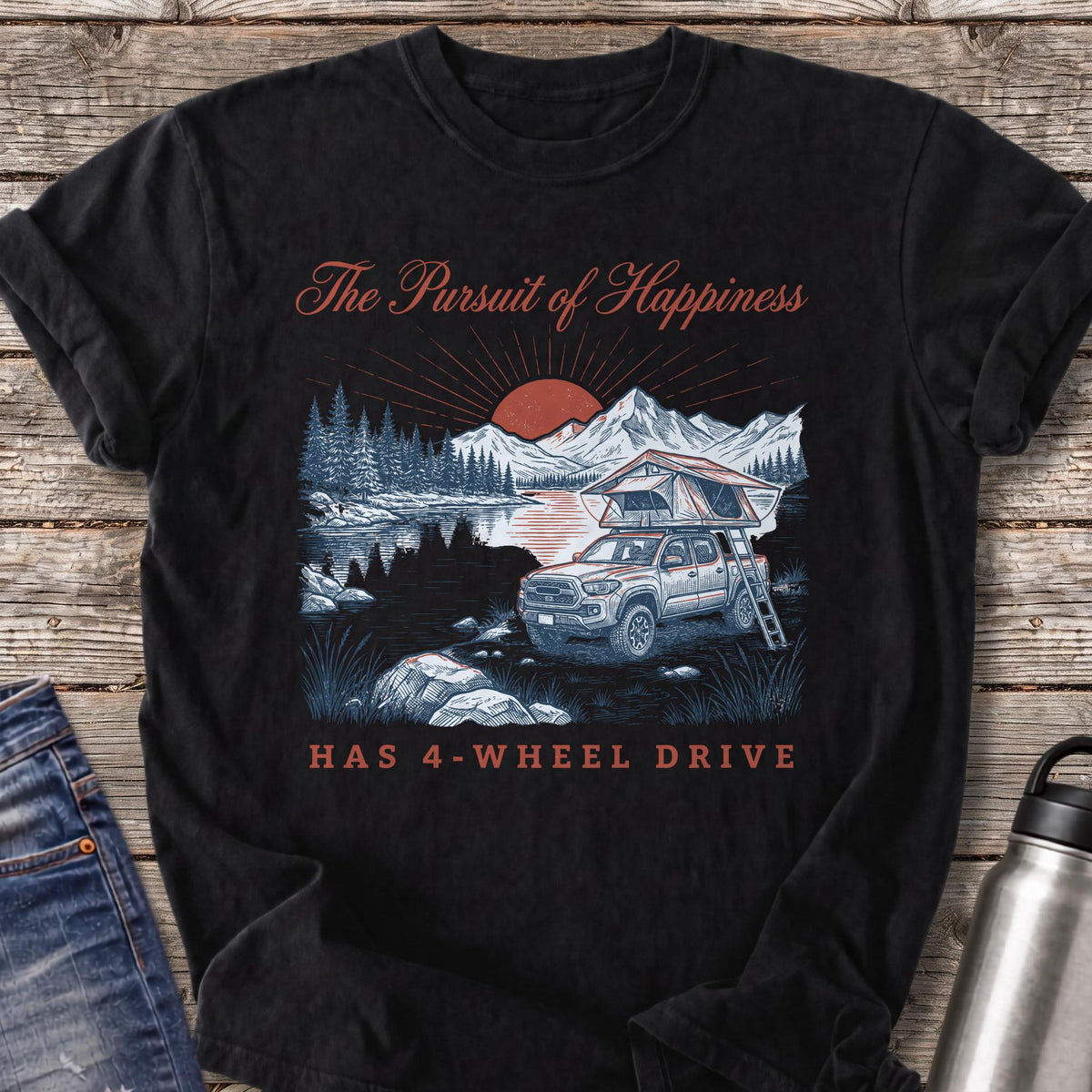 Pursuit Of Happiness T-Shirt — Black