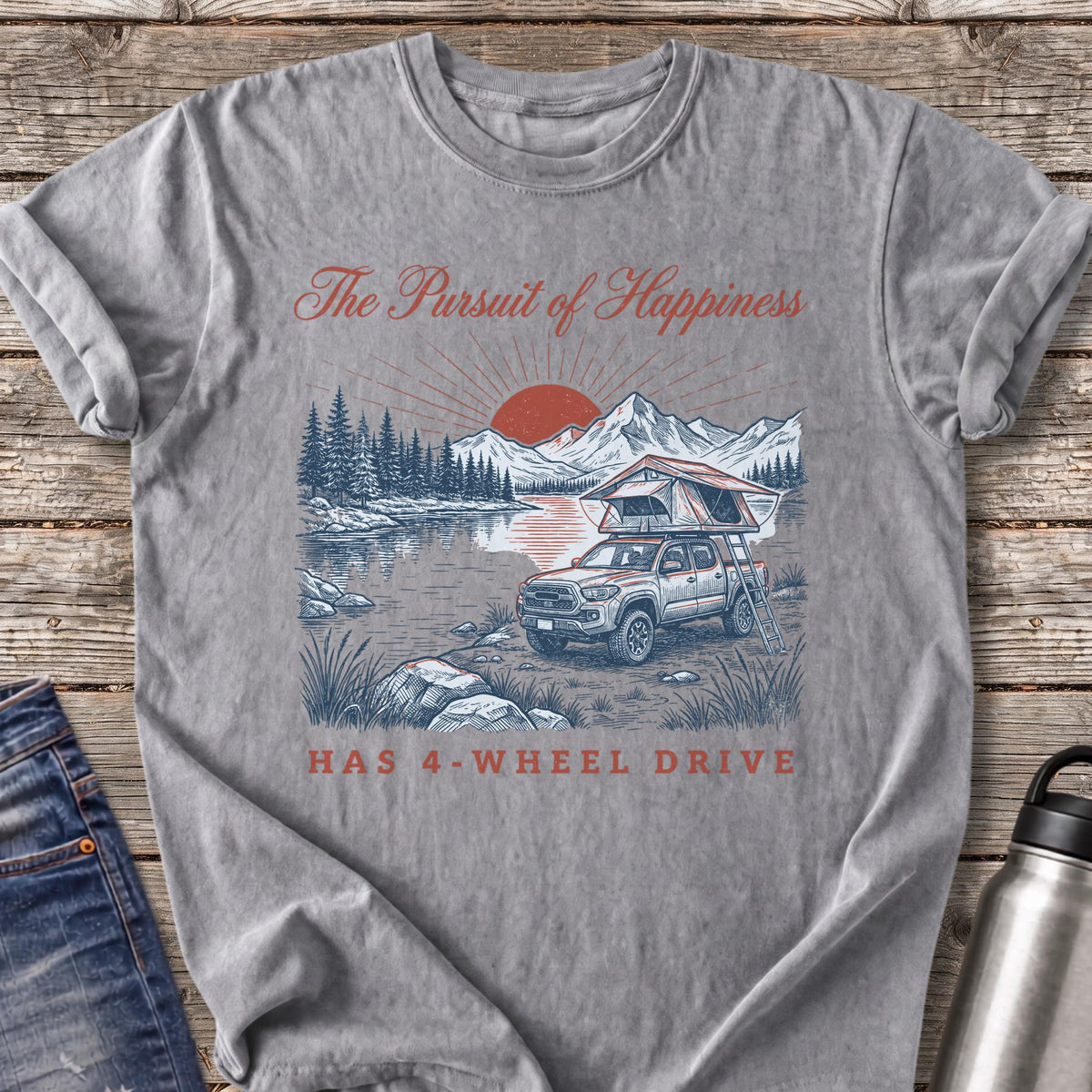 Pursuit Of Happiness T-Shirt — Grey