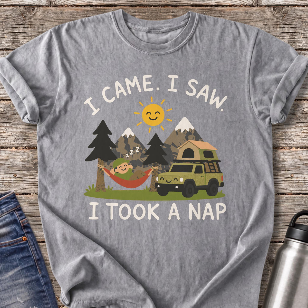 I Took A Nap T-Shirt — Grey