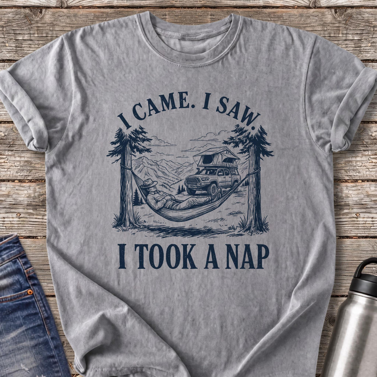 Overland Hammock Nap T-Shirt — Grey