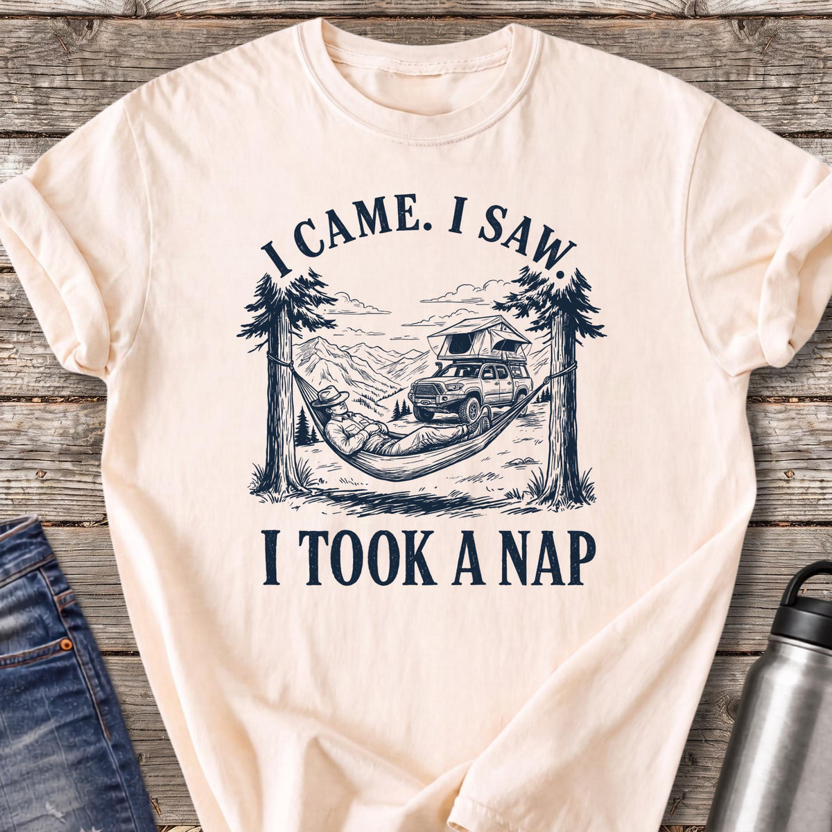 Overland Hammock Nap T-Shirt — Ivory