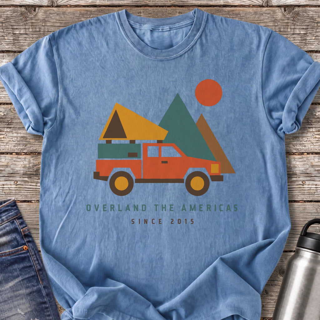 Overland Truck Mountains T-Shirt — Blue Jean