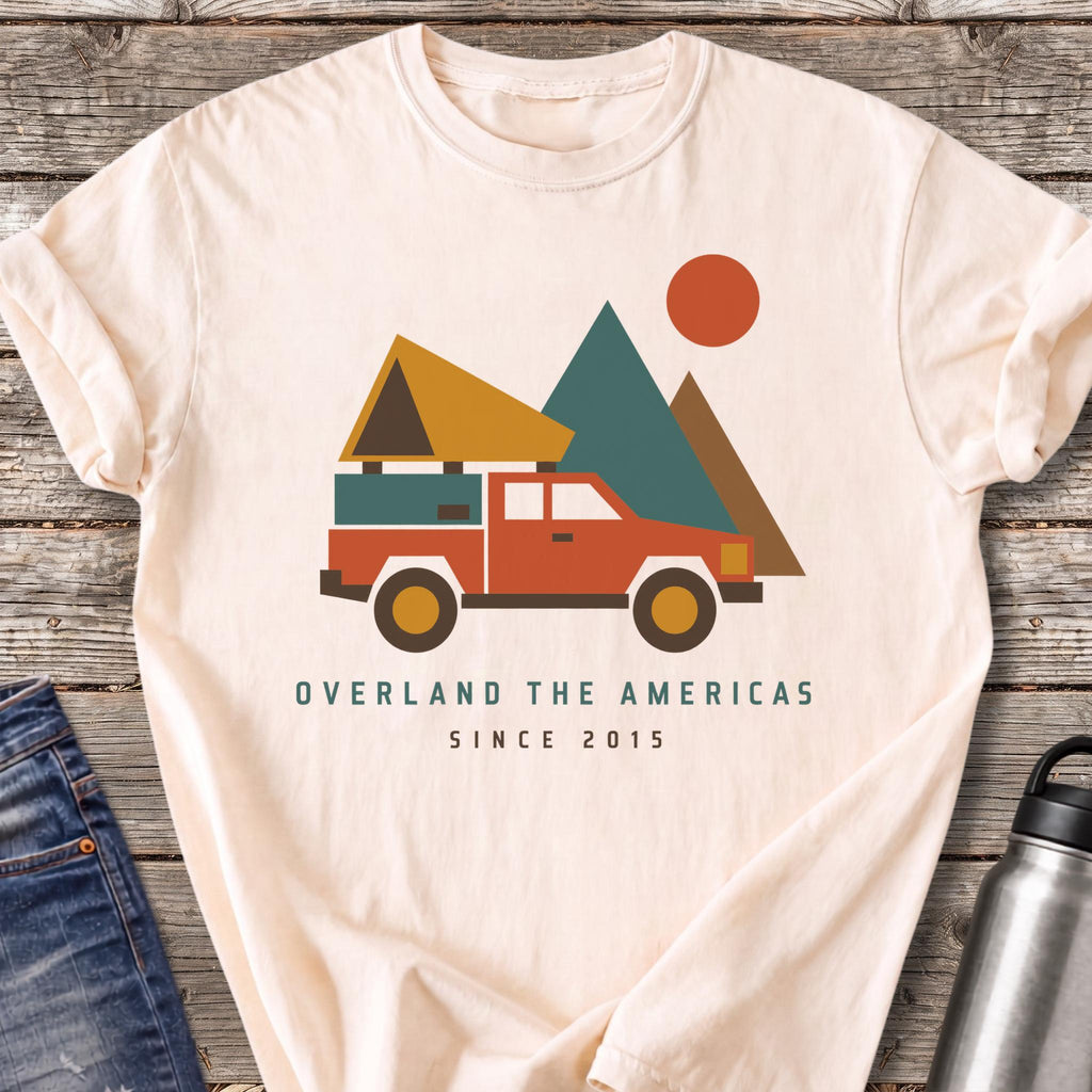 Overland Truck Mountains T-Shirt — Ivory
