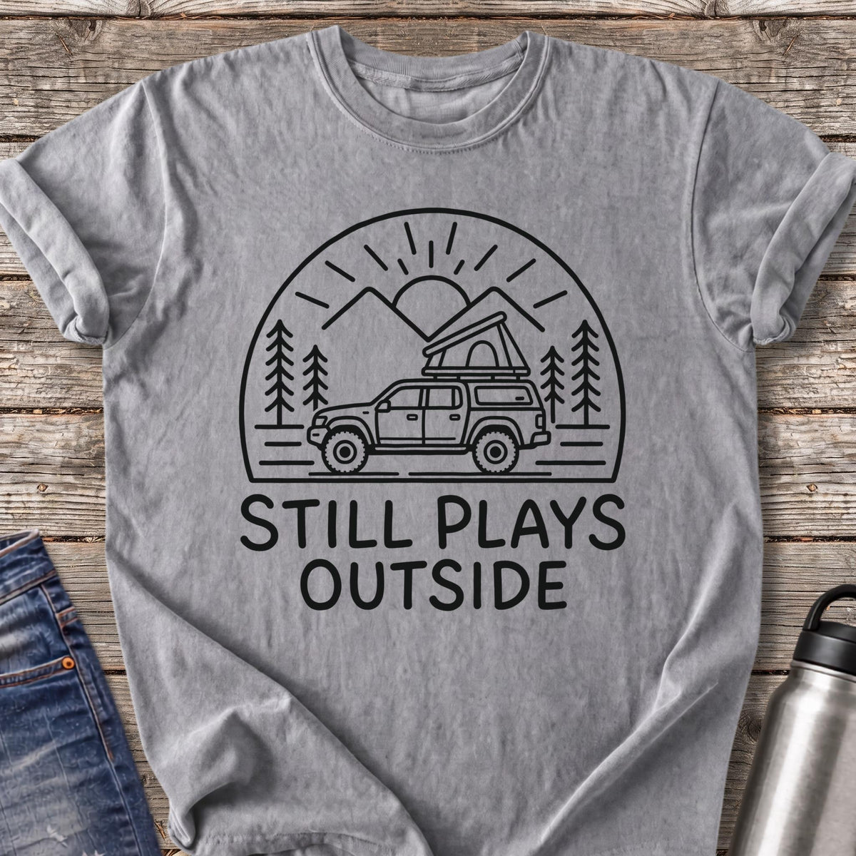 Still Plays Outside T-Shirt — Grey