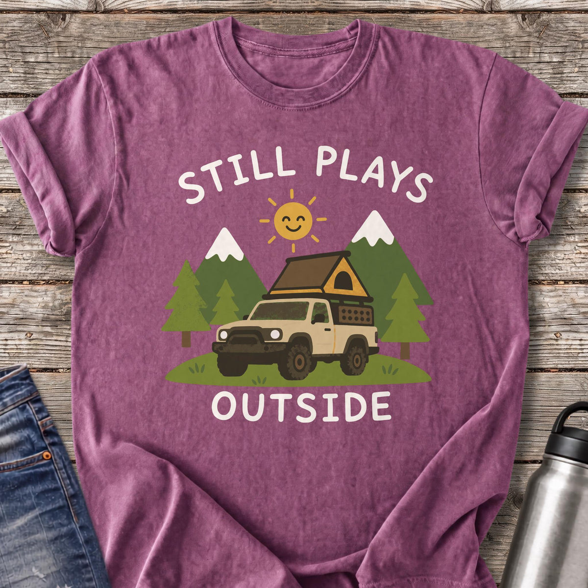 Rooftop Tent Rig T-Shirt — Berry