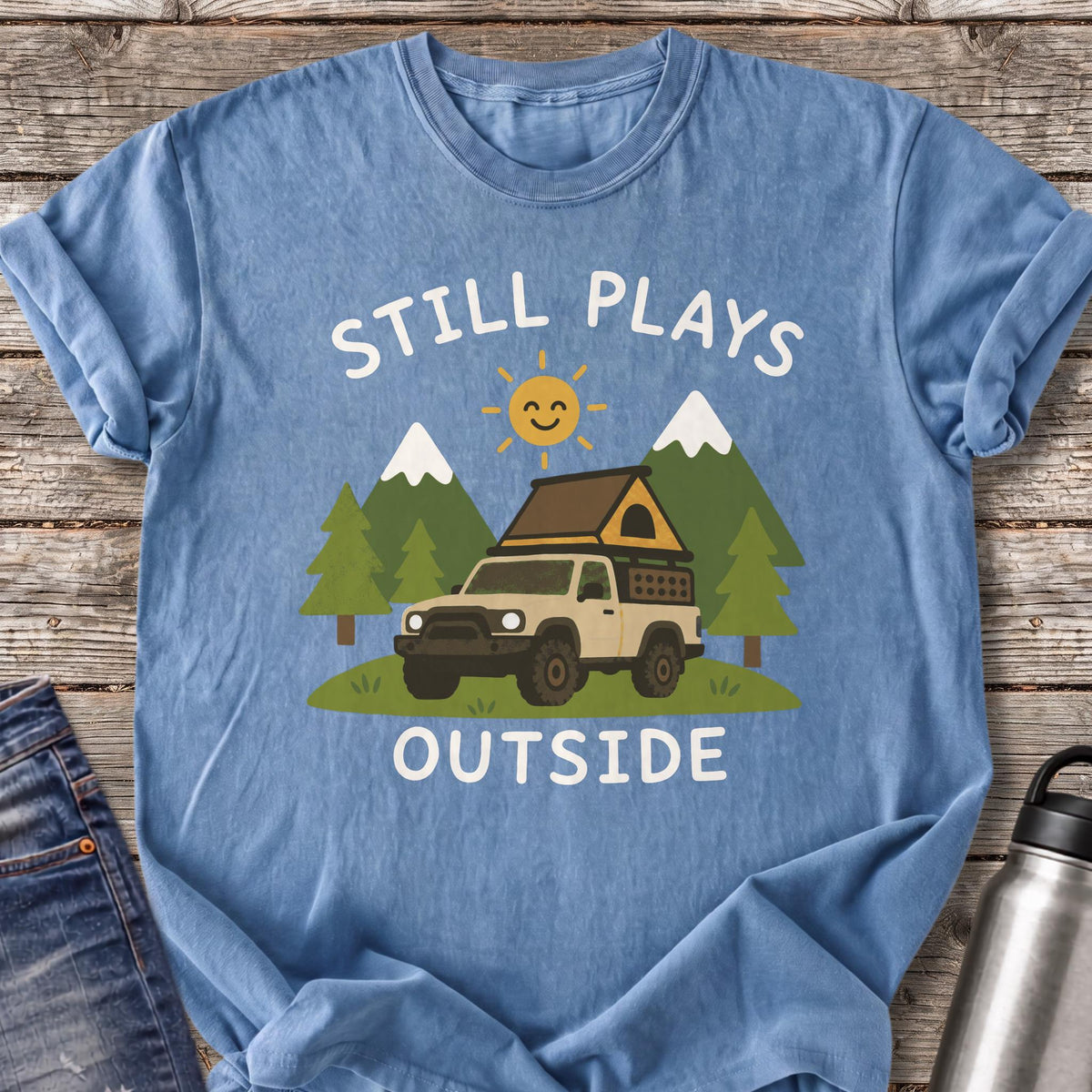 Rooftop Tent Rig T-Shirt — Blue Jean