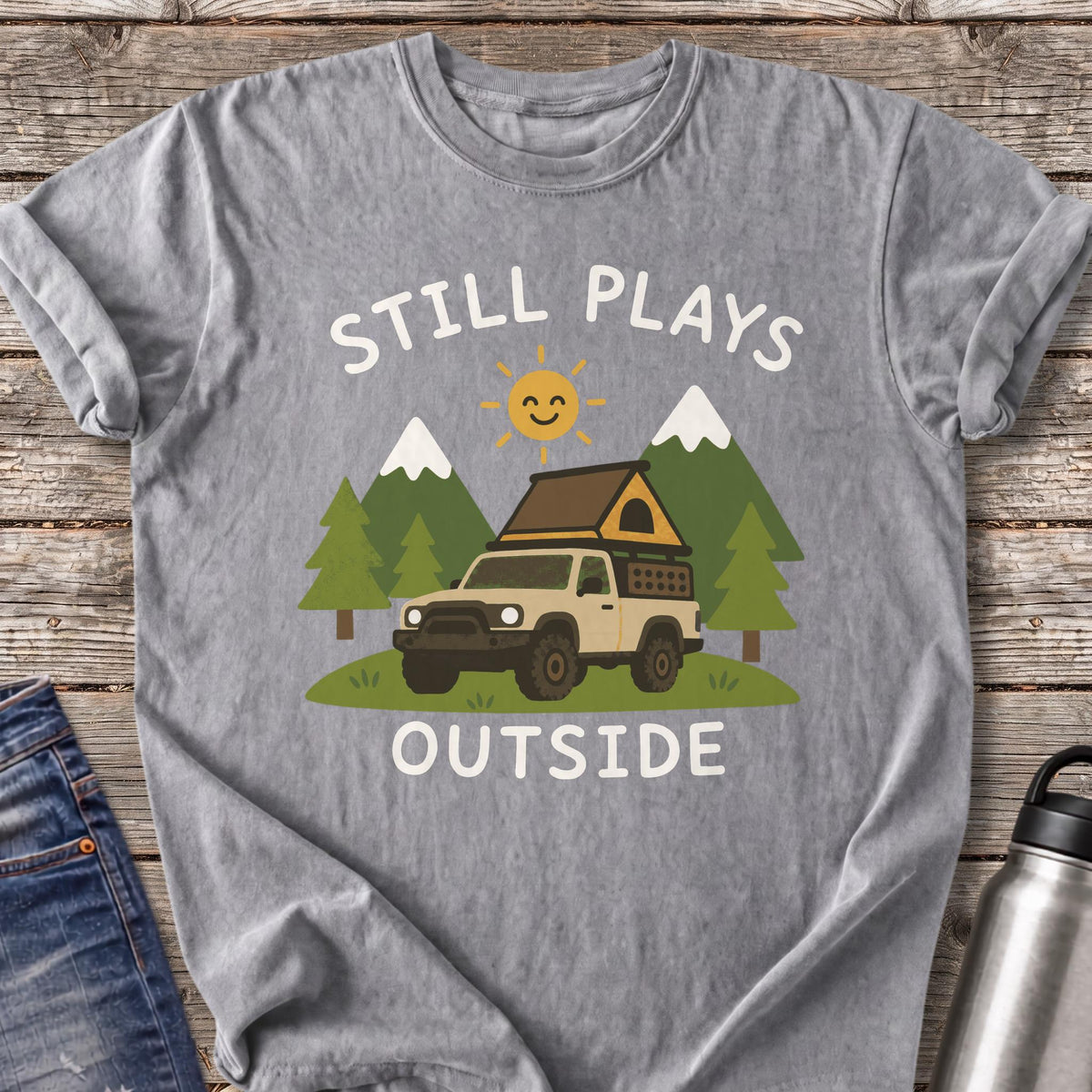 Rooftop Tent Rig T-Shirt — Grey
