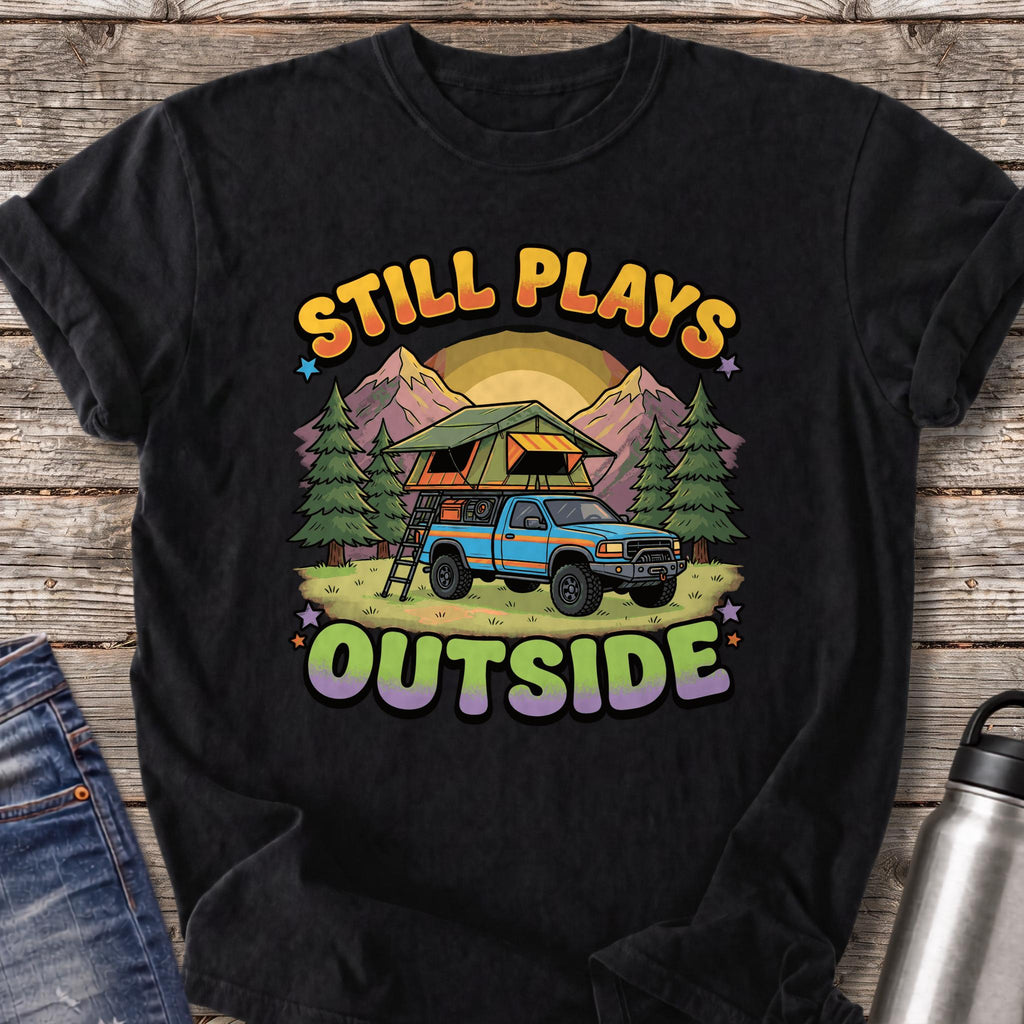 Rooftop Tent Truck T-Shirt — Black