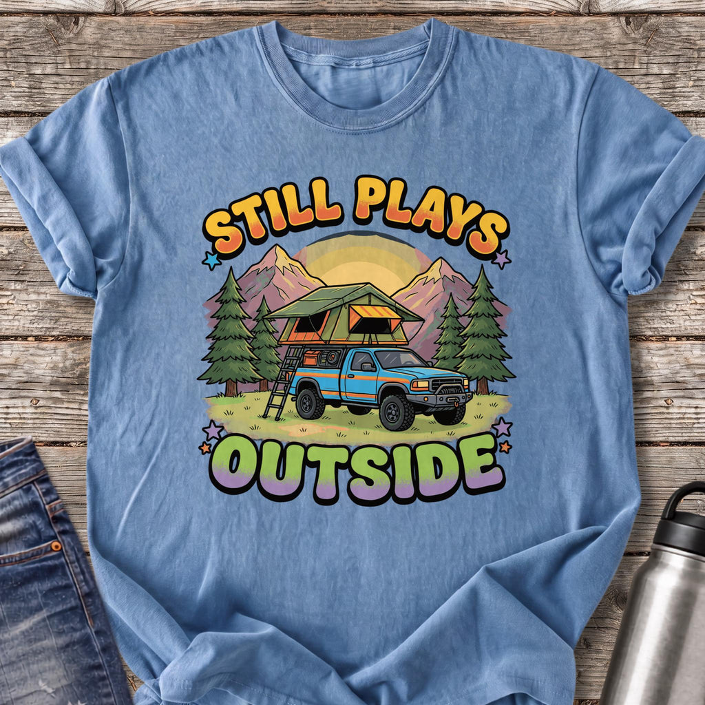 Rooftop Tent Truck T-Shirt — Blue Jean