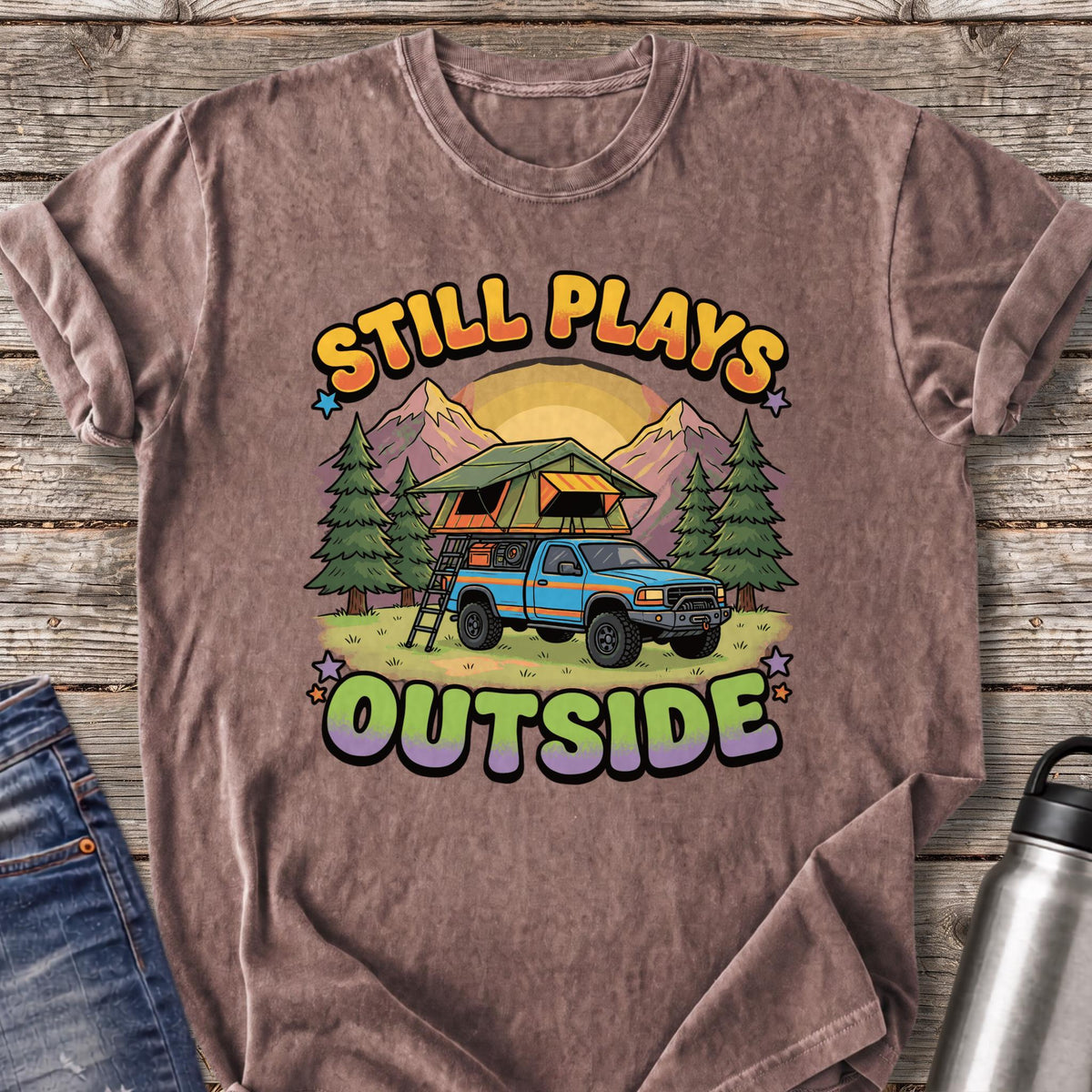 Rooftop Tent Truck T-Shirt — Espresso
