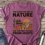Further From Idiots at Canyon Rim T-Shirt — Berry