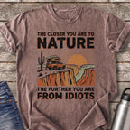 Further From Idiots at Canyon Rim T-Shirt — Espresso