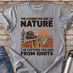 Further From Idiots at Canyon Rim T-Shirt — Grey
