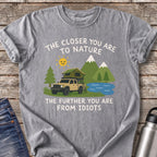 Further From Idiots Rig T-Shirt — Grey