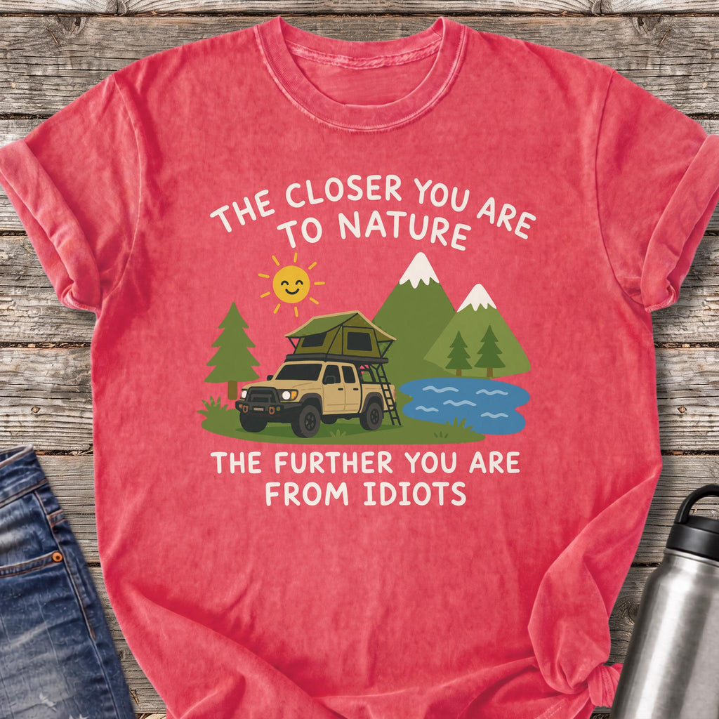 Further From Idiots Rig T-Shirt — Watermelon