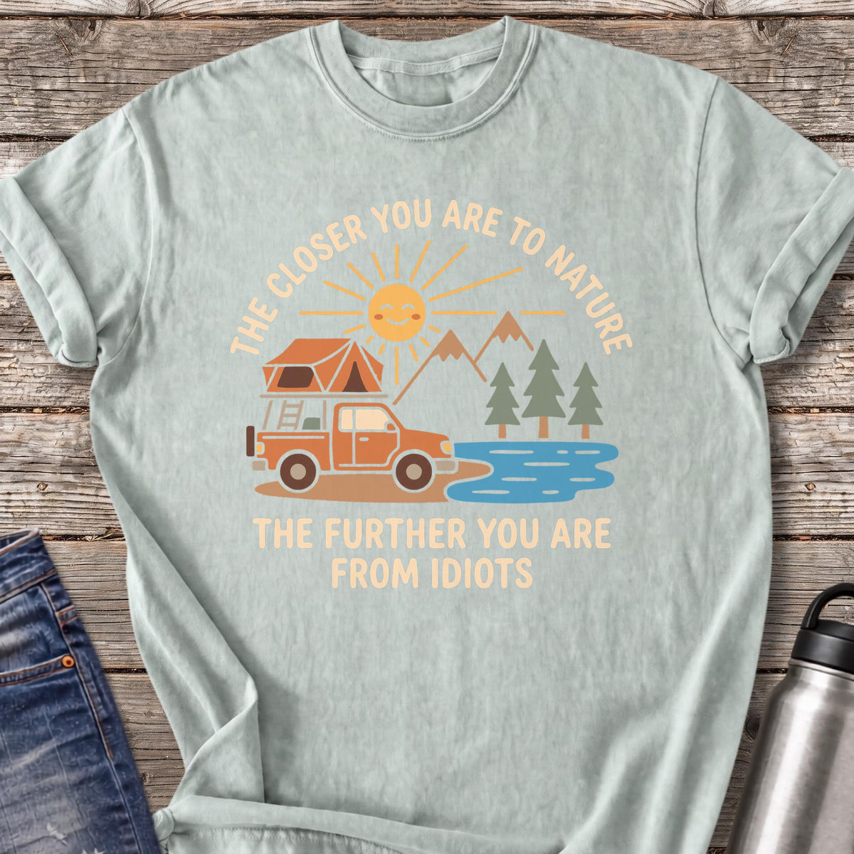 Further From Idiots Truck T-Shirt — Bay