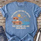 Further From Idiots Truck T-Shirt — Blue Jean