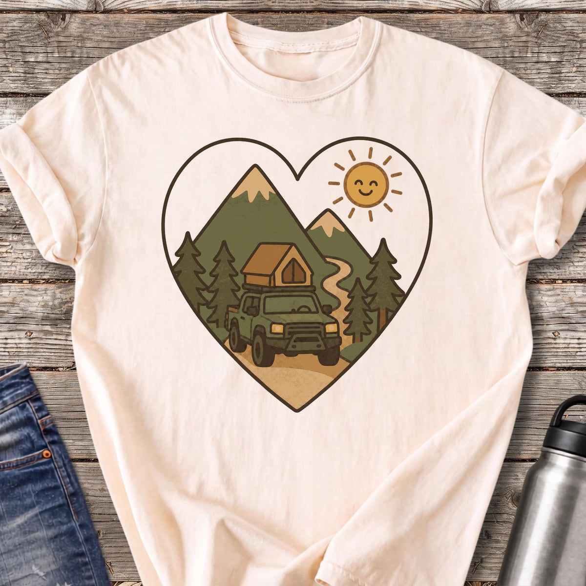 Overland Heart Journey T-Shirt — Ivory