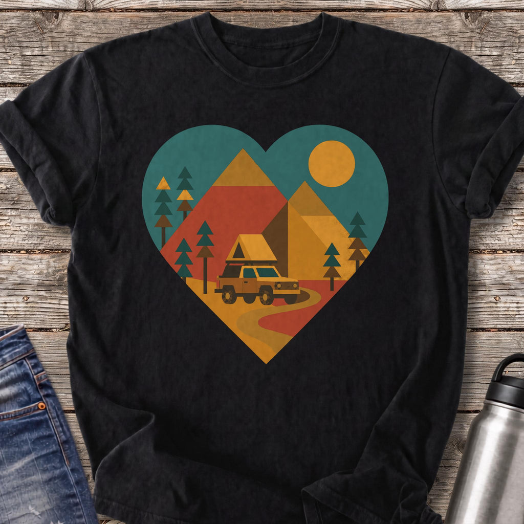 Mountains at Heart T-Shirt — Black
