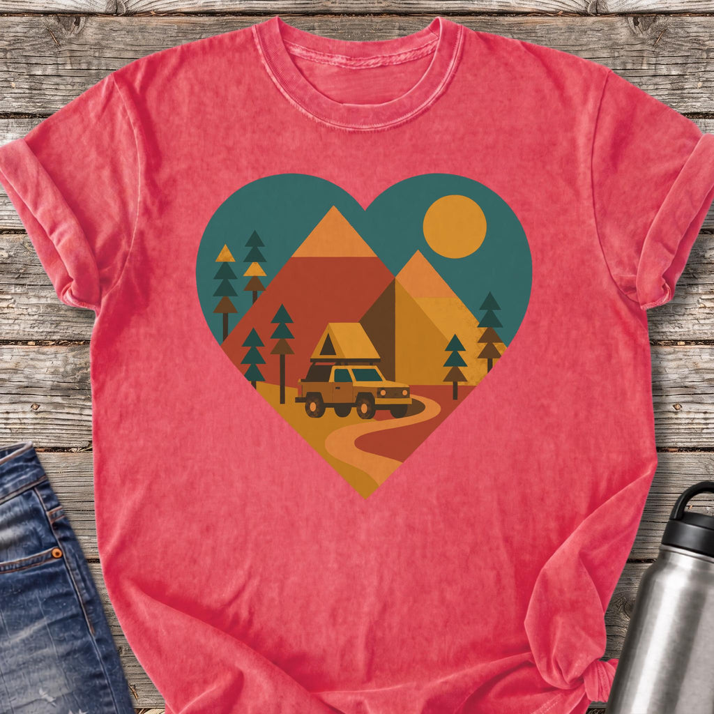 Mountains at Heart T-Shirt — Watermelon