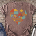 Winding Road Heart T-Shirt — Espresso