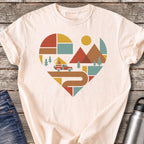 Winding Road Heart T-Shirt — Ivory