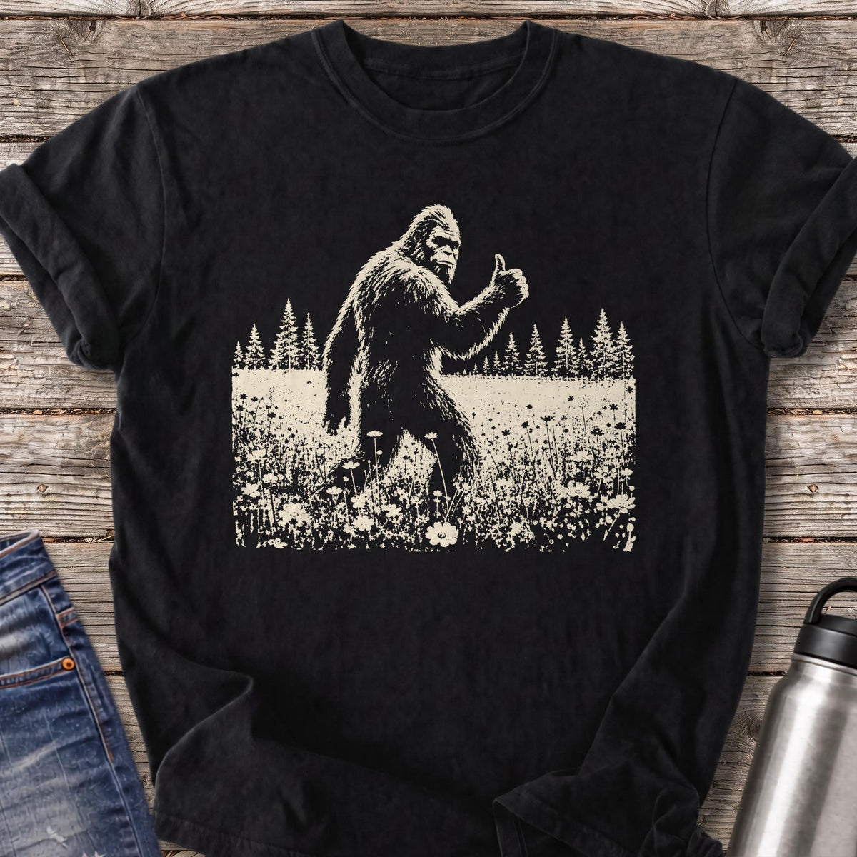 Bigfoot Approves T-Shirt — Black