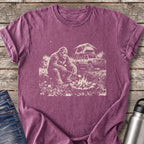 Bigfoot Marshmallow Roast T-Shirt — Berry