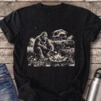 Bigfoot Marshmallow Roast T-Shirt — Black