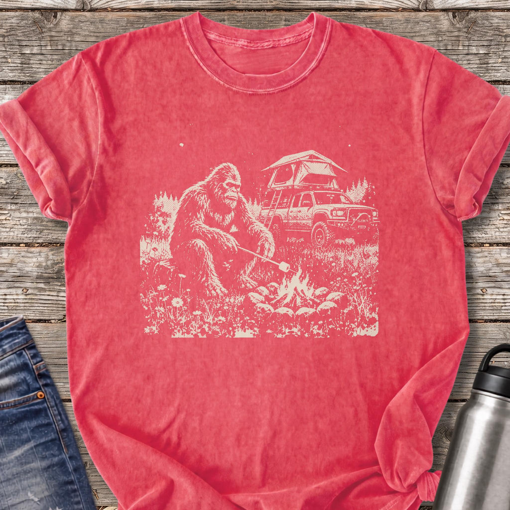 Bigfoot Marshmallow Roast T-Shirt — Watermelon