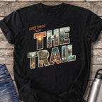Greetings from the Trail at Sunset T-Shirt — Black