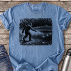 Bigfoot Skips Stones T-Shirt — Blue Jean