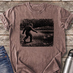 Bigfoot Skips Stones T-Shirt — Espresso