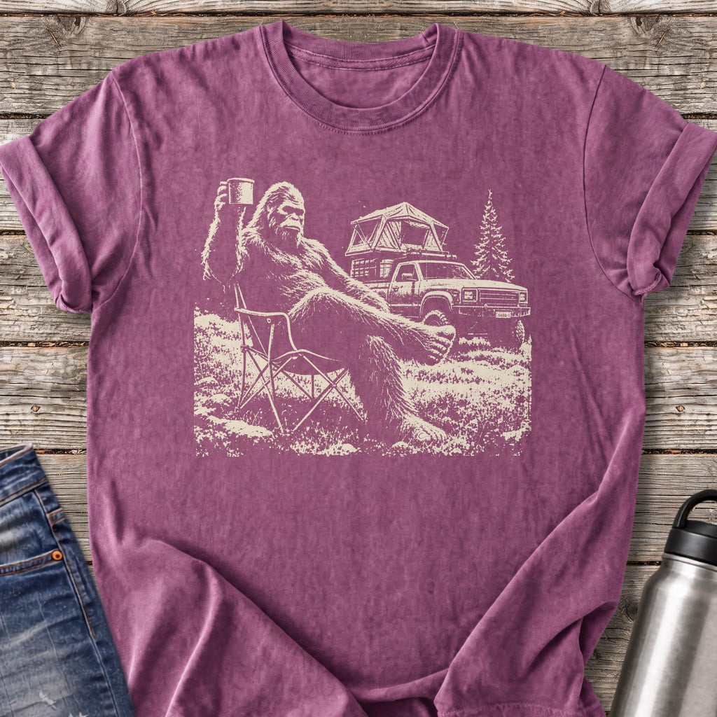 Bigfoot Coffee Break T-Shirt — Berry