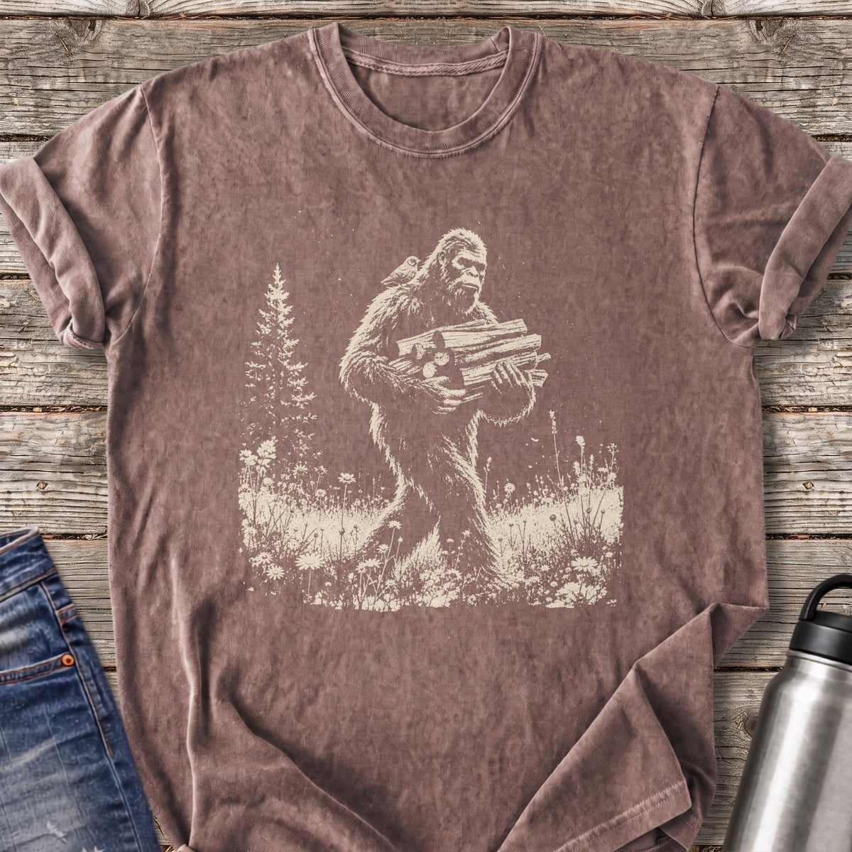 Bigfoot Firewood Run T-Shirt — Espresso
