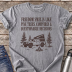 Freedom Smells Like Pine Trees T-Shirt — Grey