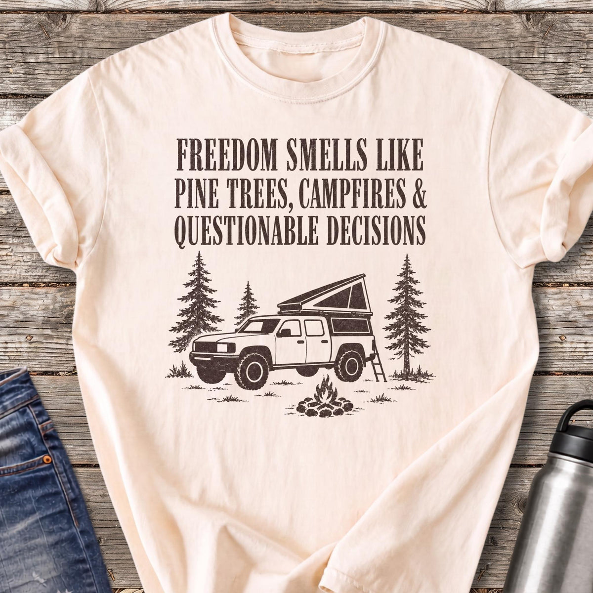 Freedom Smells Like Pine Trees T-Shirt — Ivory