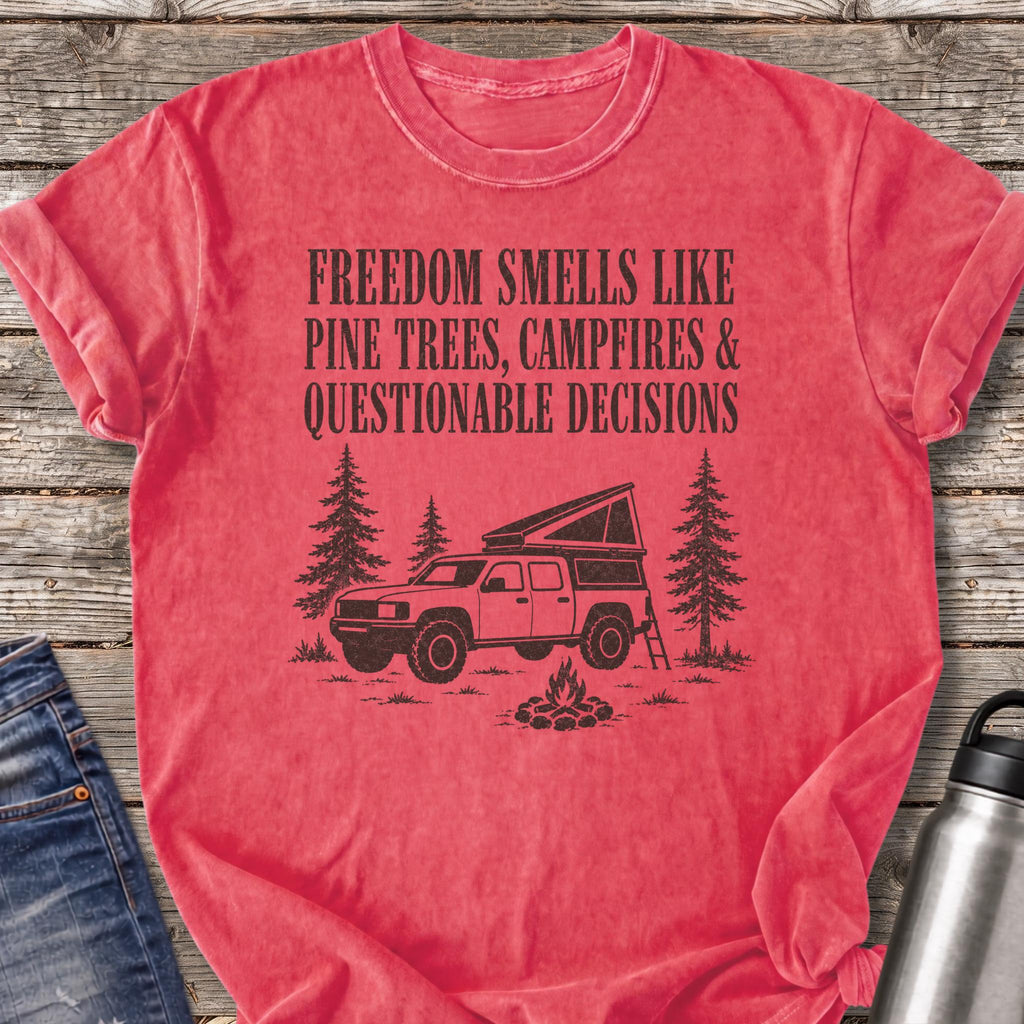 Freedom Smells Like Pine Trees T-Shirt — Watermelon