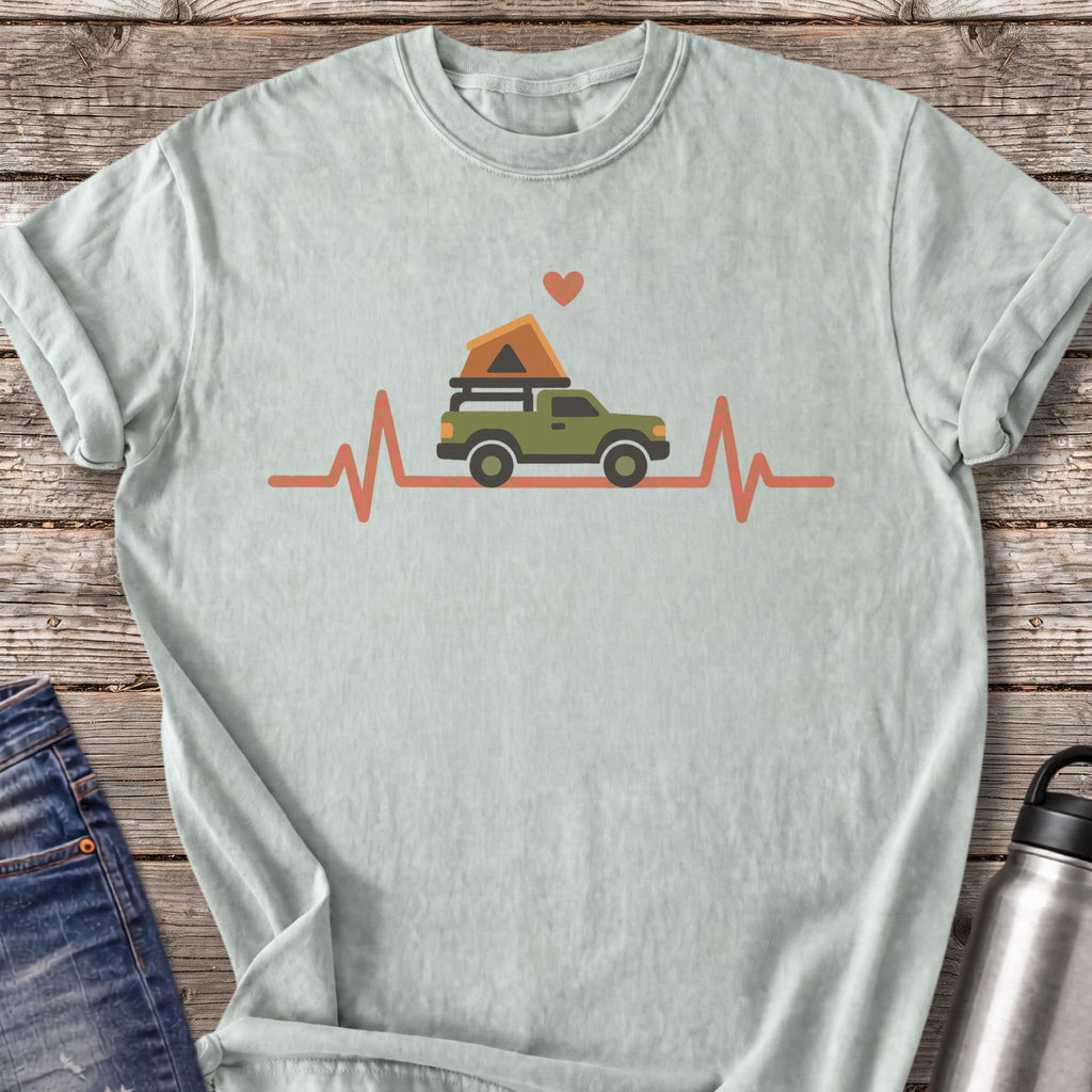 Rooftop Tent Heartbeat T-Shirt — Bay
