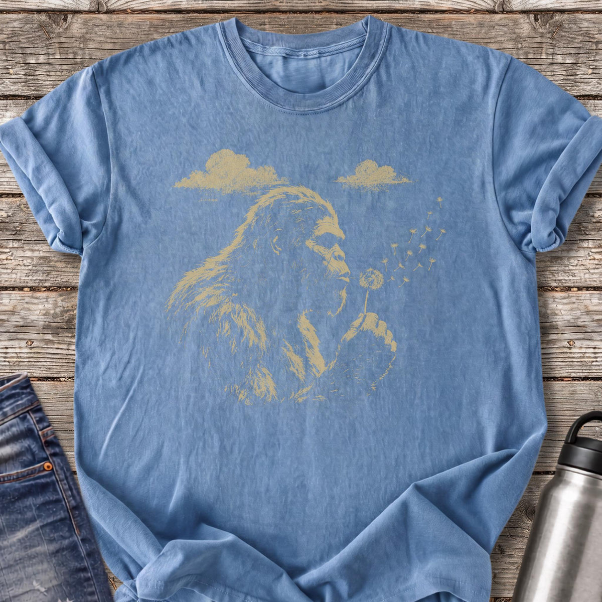 Bigfoot Makes A Wish T-Shirt — Blue Jean