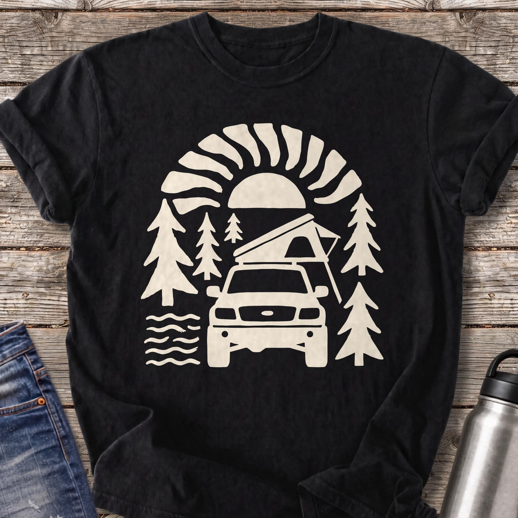 Camp at First Light T-Shirt — Black