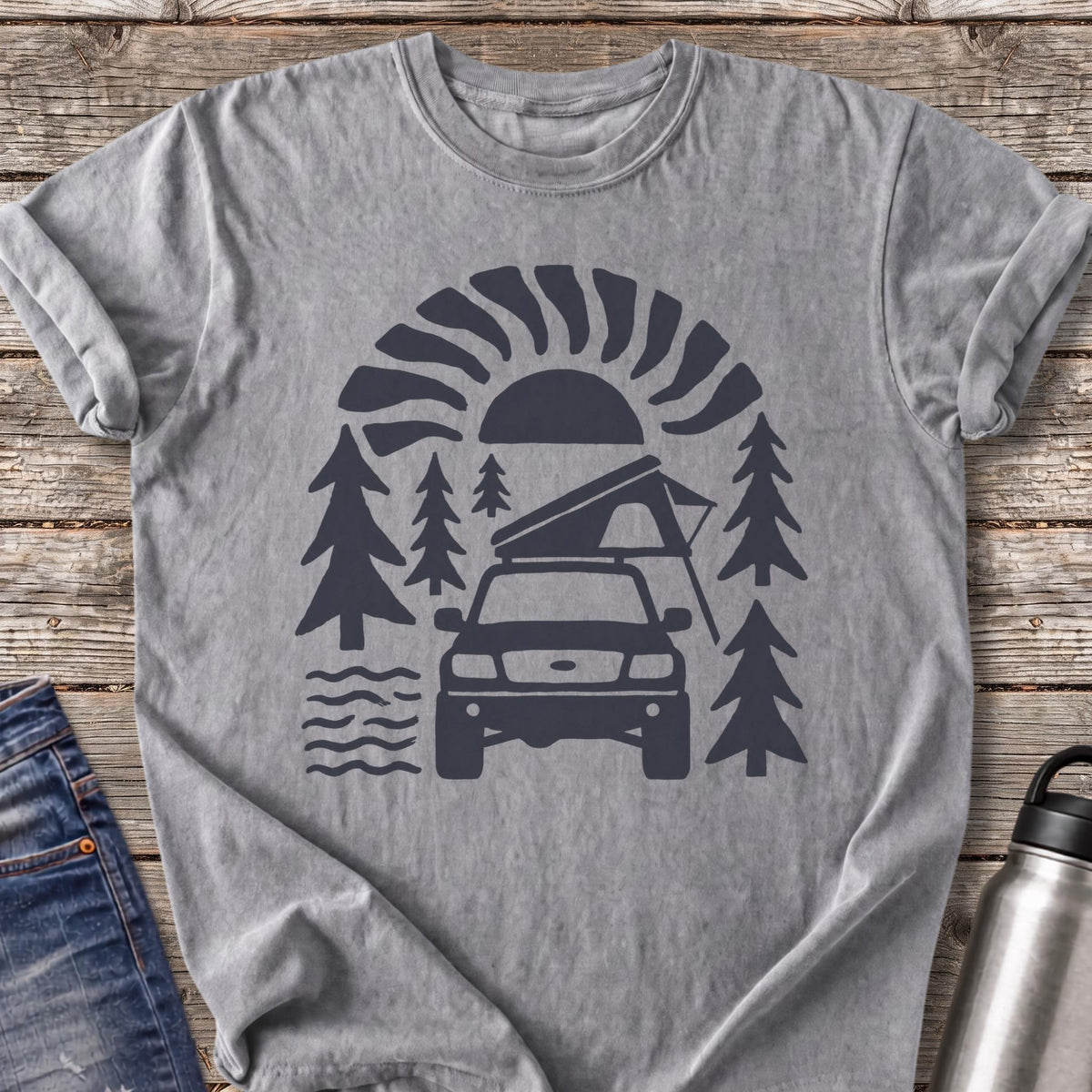 Camp at First Light T-Shirt — Grey