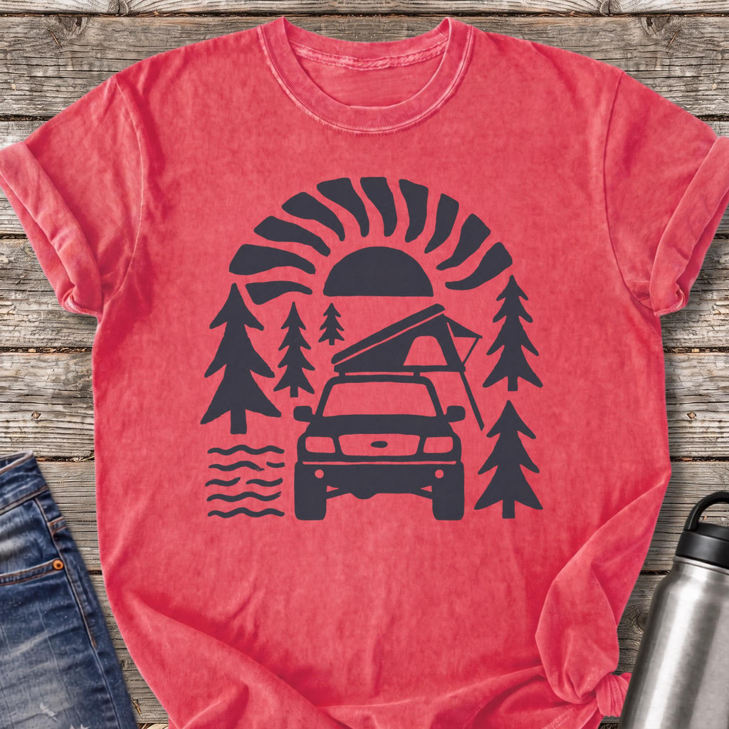 Camp at First Light T-Shirt — Watermelon