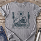 Rooftop Tent Sunrise T-Shirt — Grey