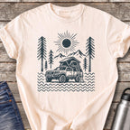 Rooftop Tent Sunrise T-Shirt — Ivory
