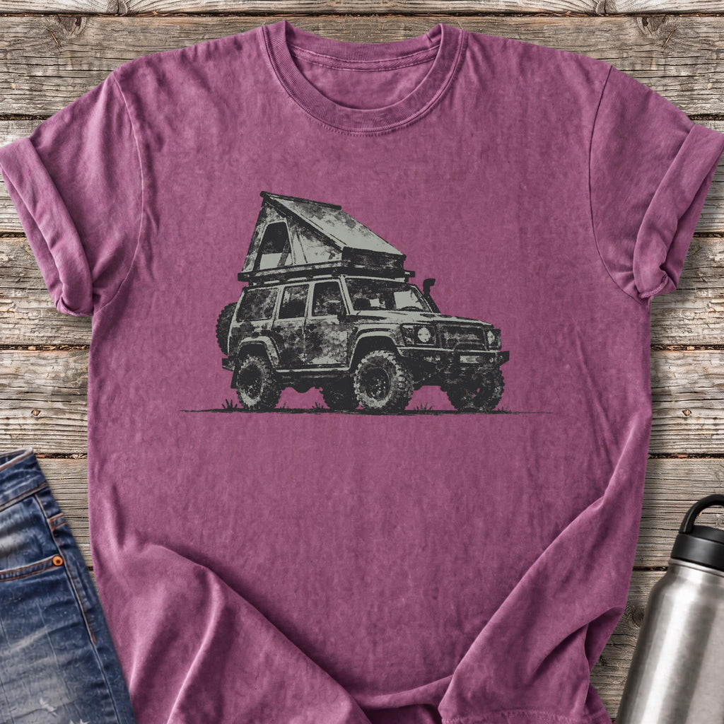 Rooftop Basecamp T-Shirt — Berry