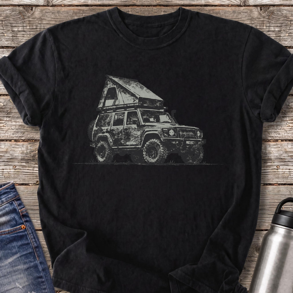 Rooftop Basecamp T-Shirt — Black