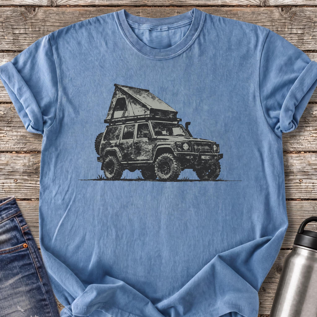 Rooftop Basecamp T-Shirt — Blue Jean
