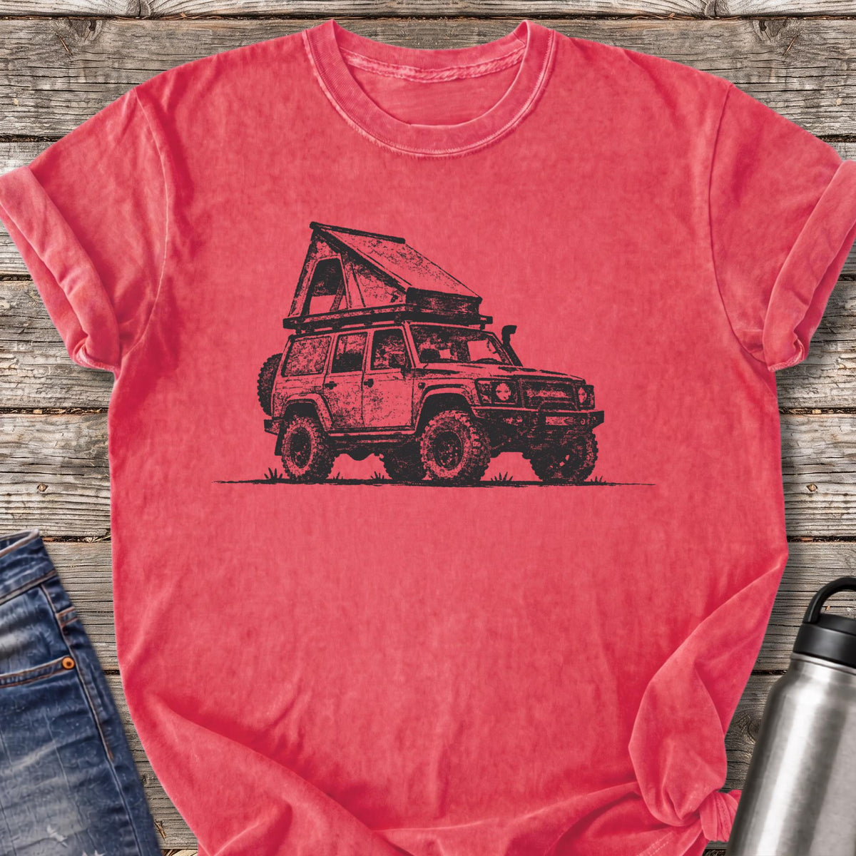 Basecamp on Wheels T-Shirt — Watermelon